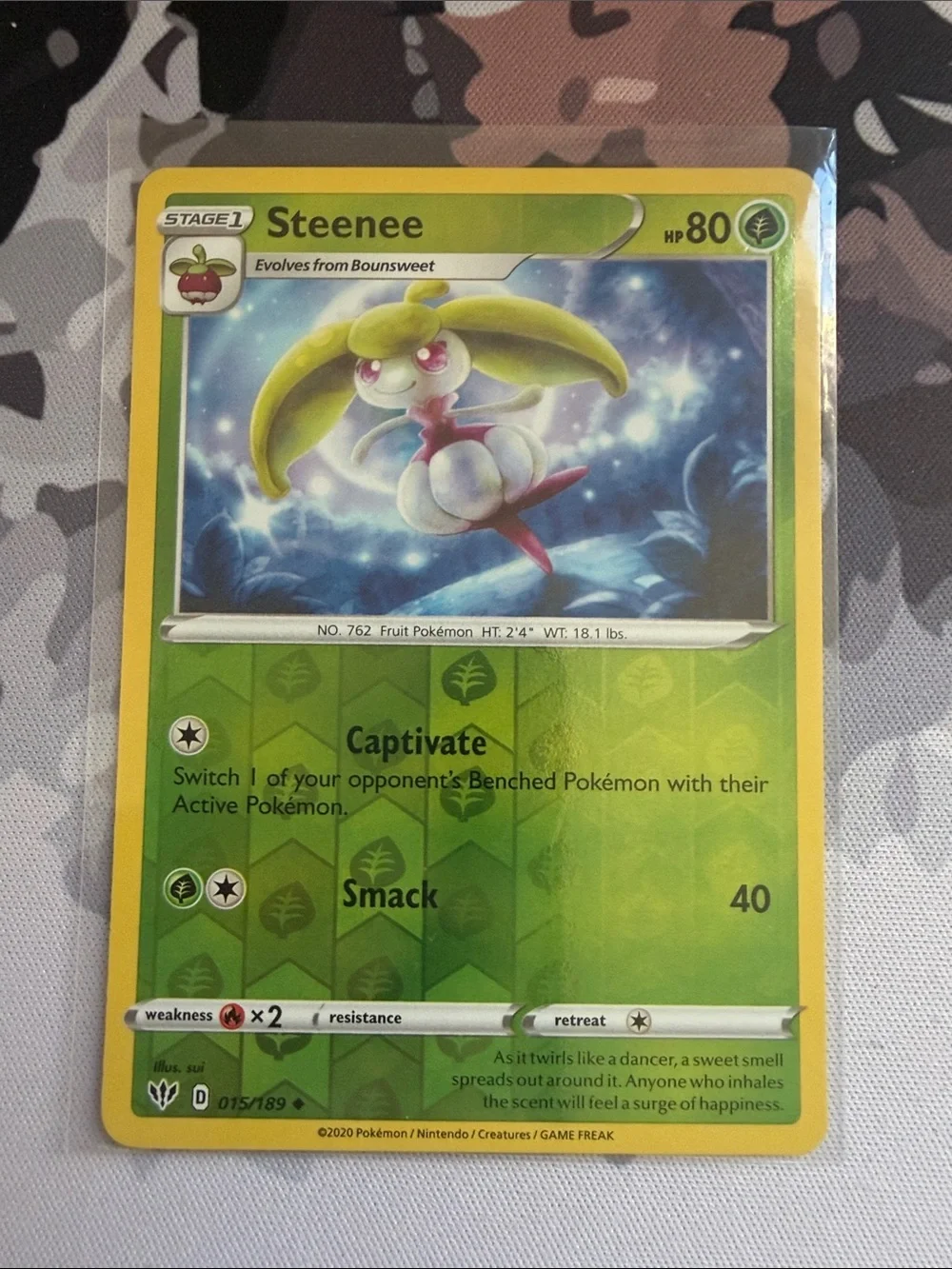 Bounsweet & Steenee Pokémon Evolution Reverse Holo Card Lot 🍓 5 Cards ✨5/$25✨
